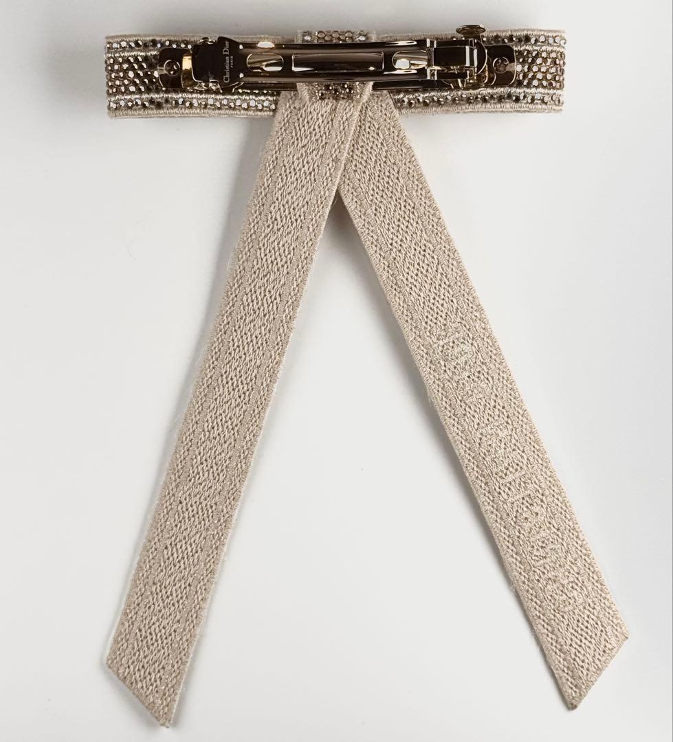 極美品✨Dior ディオール Dior Twist リボンバレッタ ゴールド