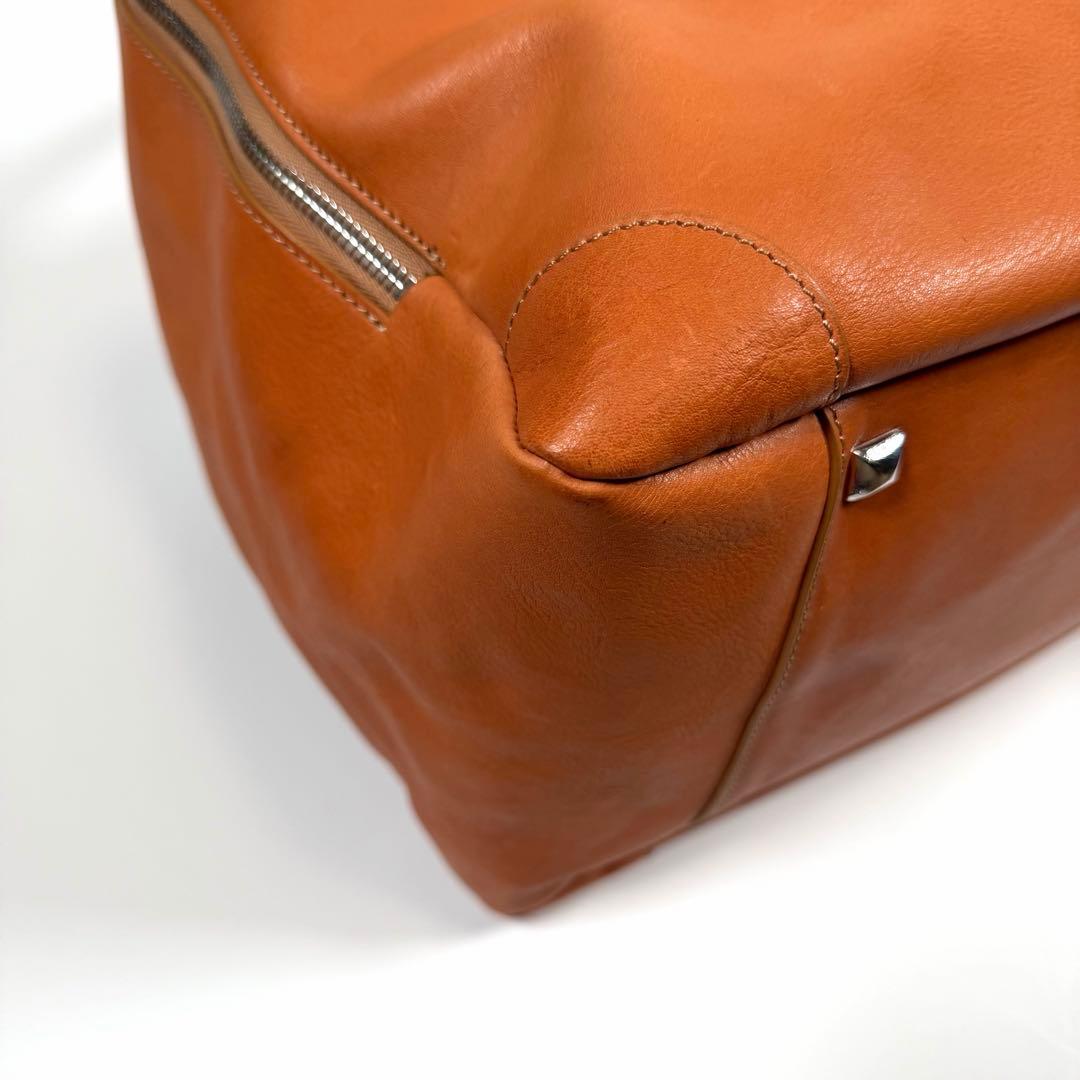 【美品】ゴールデングース　ボストンバッグ　エキパージュ　オールレザー　キャメル