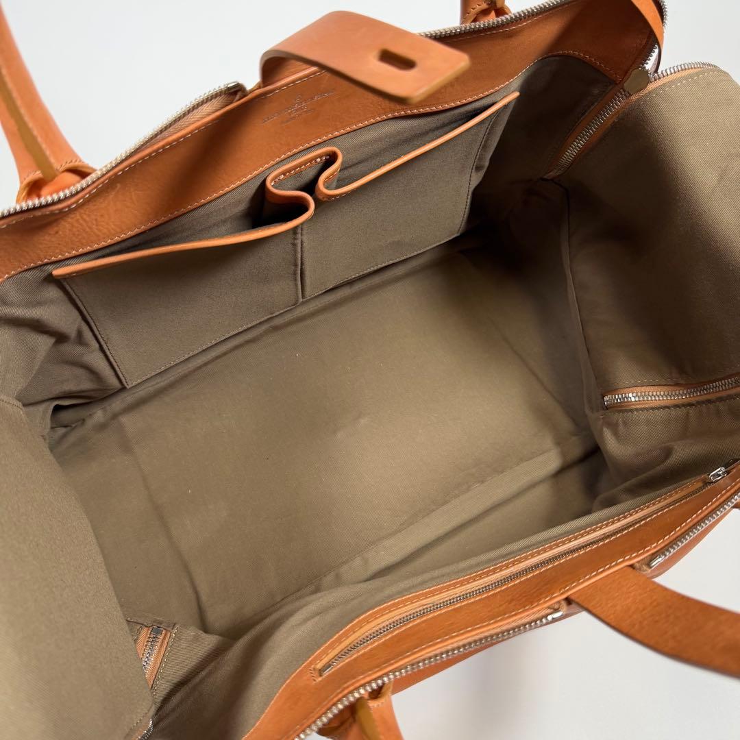 【美品】ゴールデングース　ボストンバッグ　エキパージュ　オールレザー　キャメル