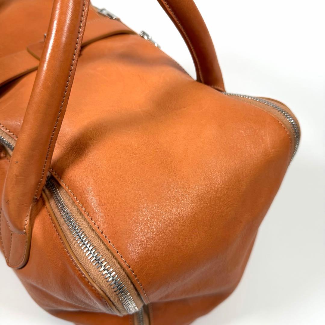 【美品】ゴールデングース　ボストンバッグ　エキパージュ　オールレザー　キャメル