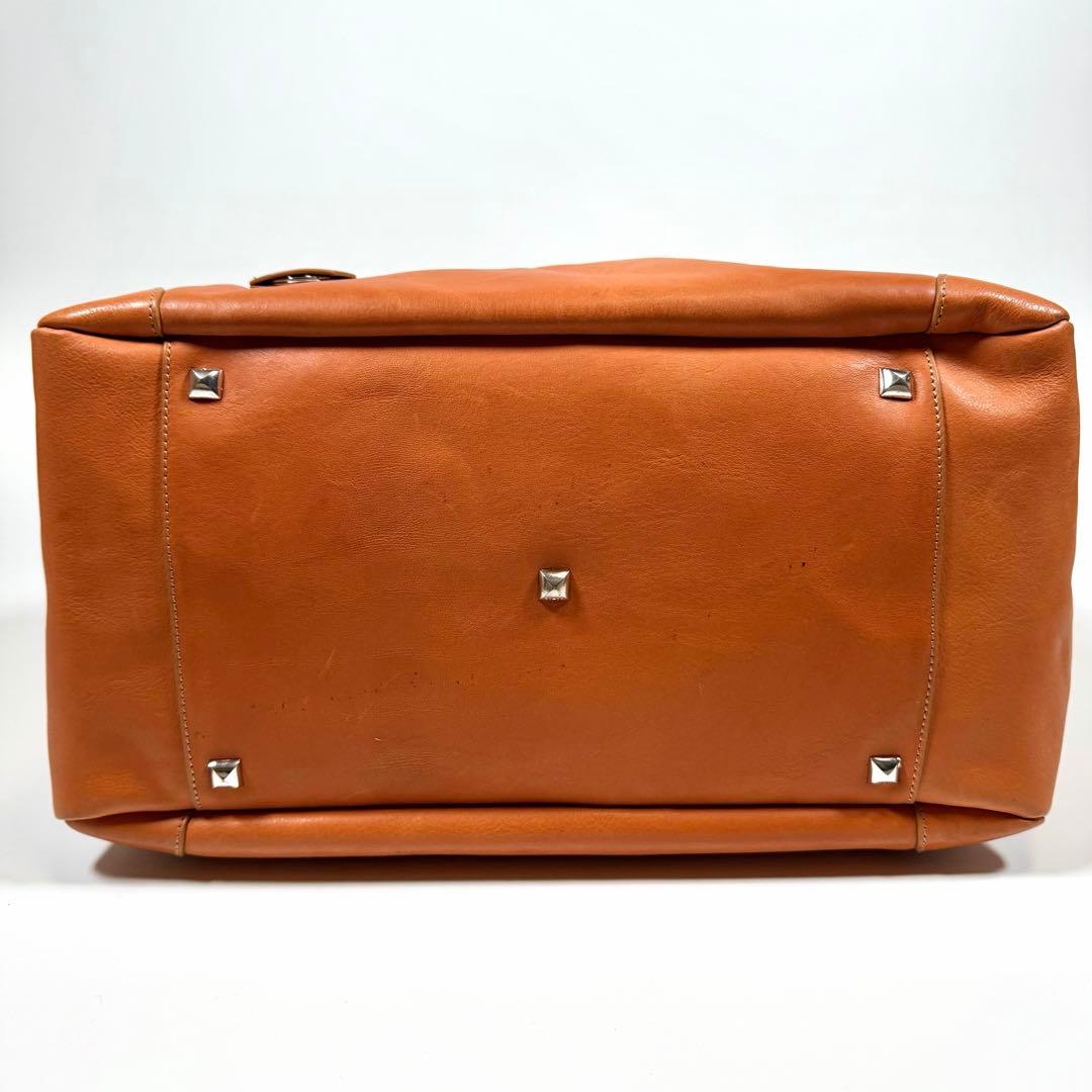 【美品】ゴールデングース　ボストンバッグ　エキパージュ　オールレザー　キャメル