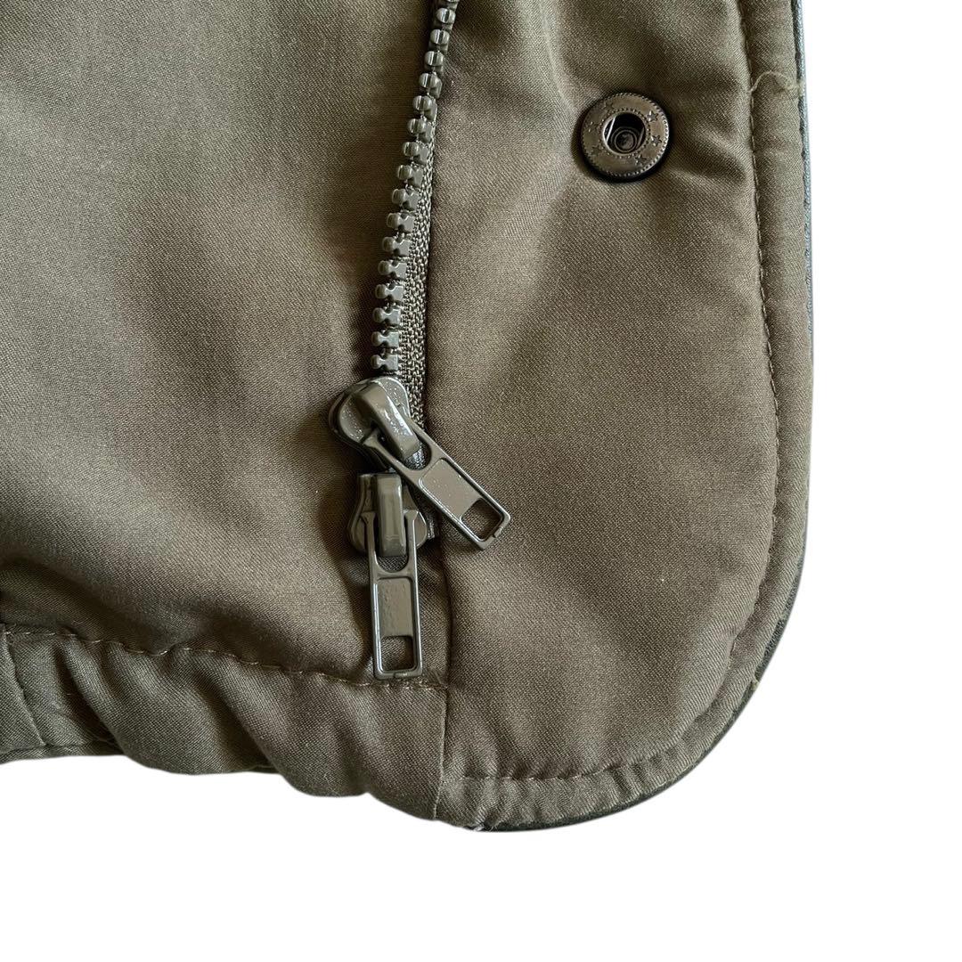 00s y2k デカフード グランジ リブ ミリタリー コート 中綿 ギミック