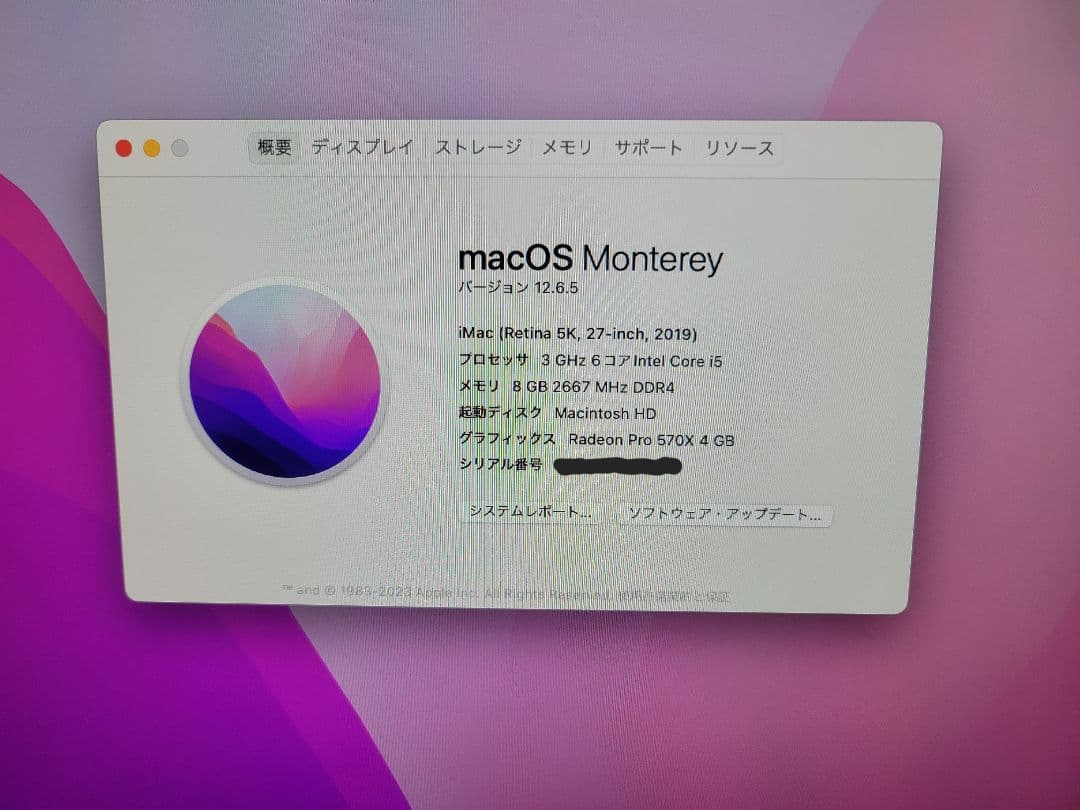 APPLE iMac Retina 5K 27インチ MRQY2J/A