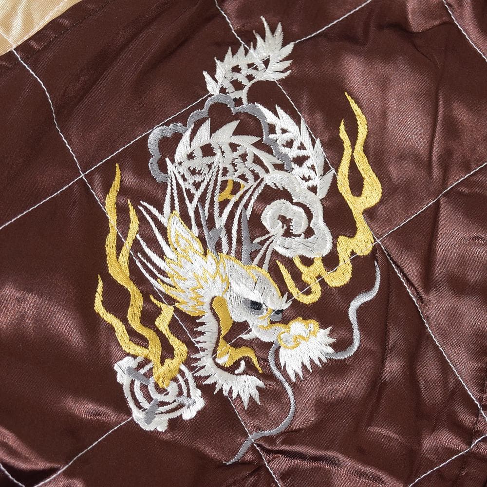 希少 Humber 別珍 刺繍 リバーシブル スカジャン スーベニア M 黒