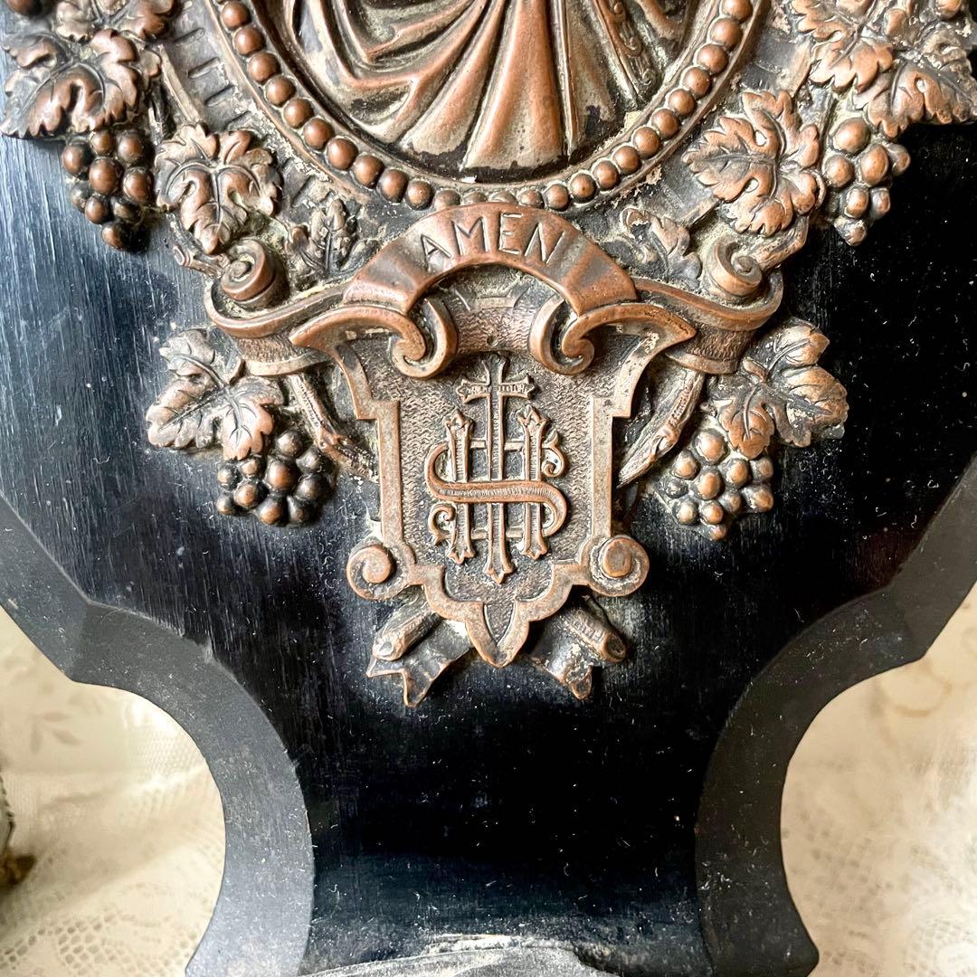 聖母マリア聖水盤　ベネティエ　レリーフ　ナポレオン三世様式フランスアンティーク