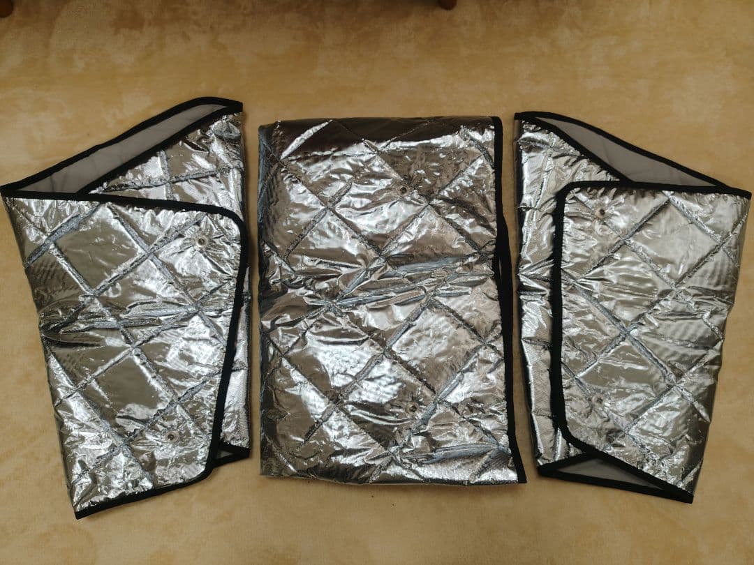 カムロード Aizu マルチシェード・シルバー/グレー フロント3枚セット