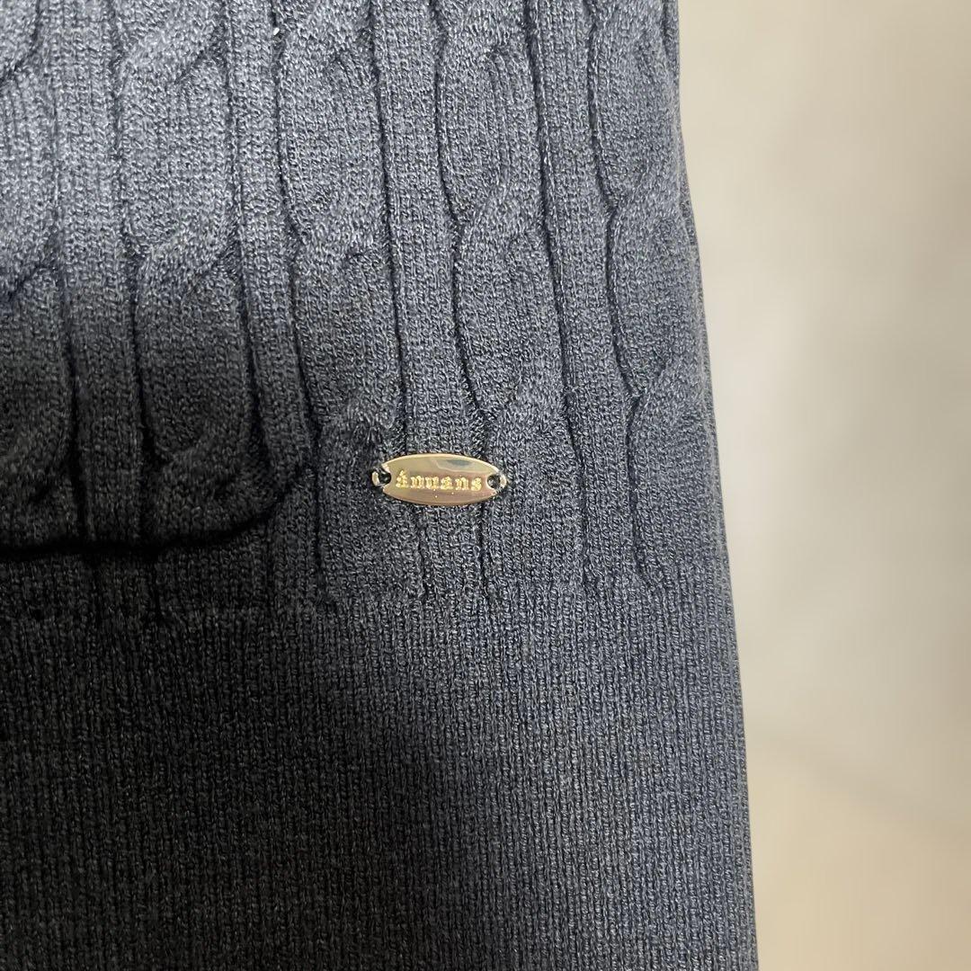 anuans リトルケーブルニットカーデガン