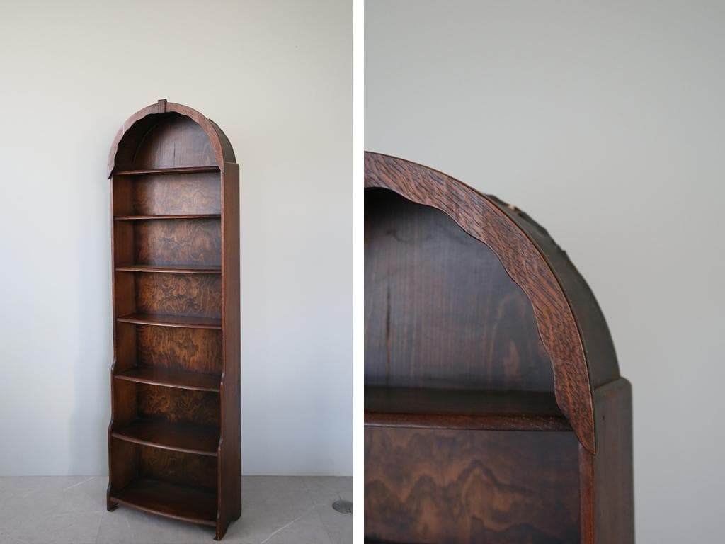 英国アンティーク木製ブックシェルフ/本棚/ラック/飾り棚キャビネット(91-36