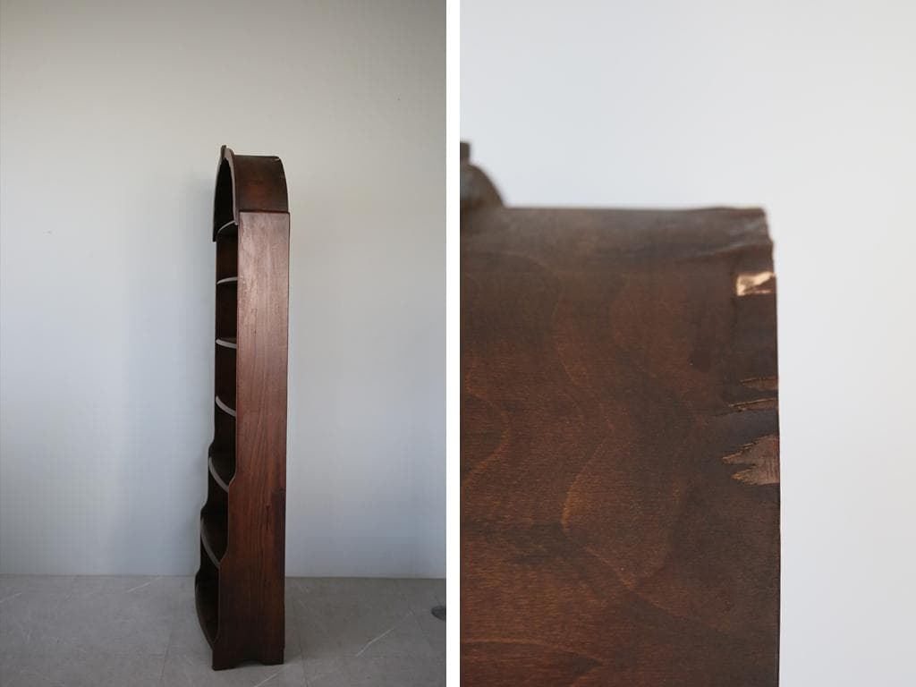 英国アンティーク木製ブックシェルフ/本棚/ラック/飾り棚キャビネット(91-36