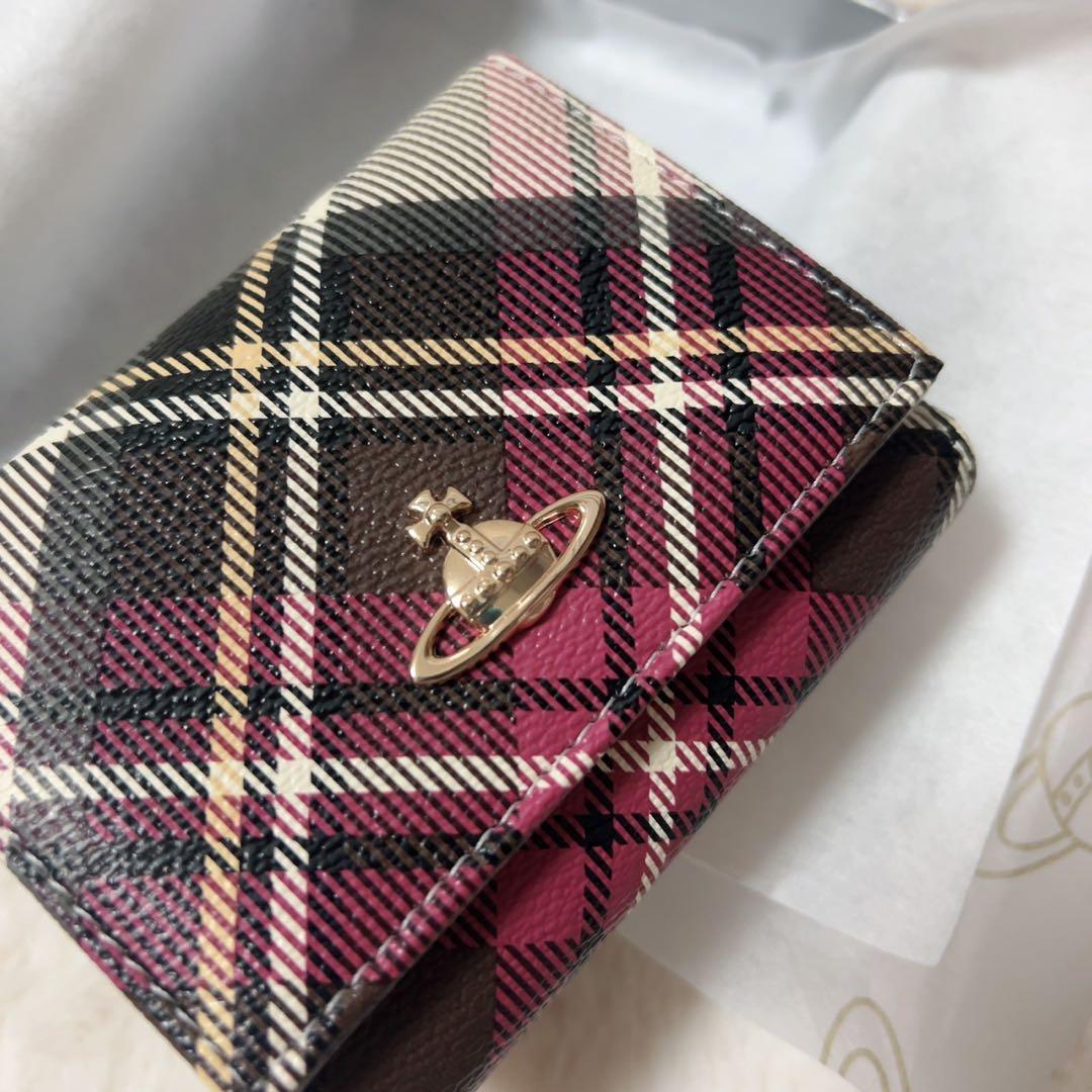 Vivienne Westwood チェック柄三つ折り財布