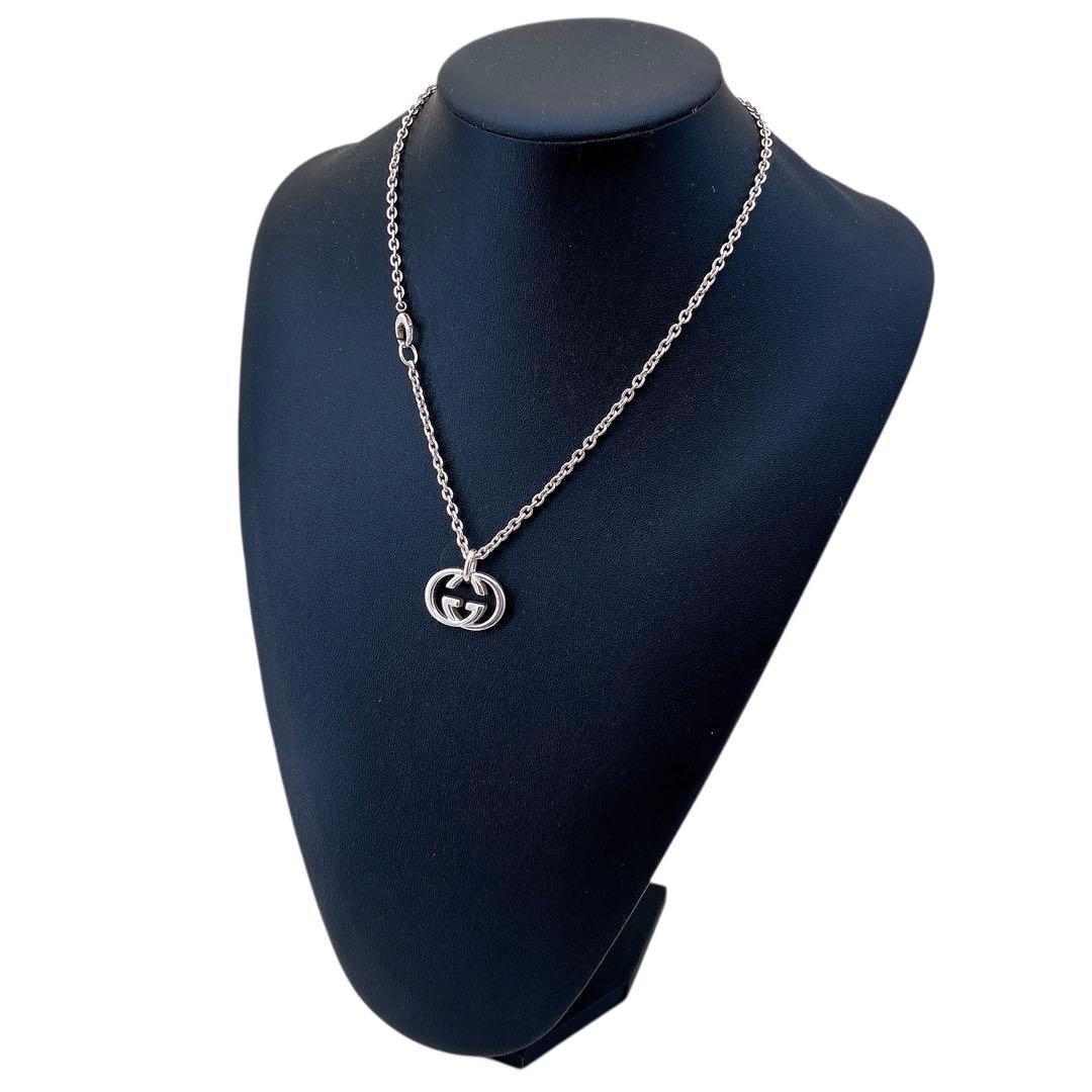 【美品】正規品　グッチ　インターロッキング　シルバーチェーンネックレスAg925
