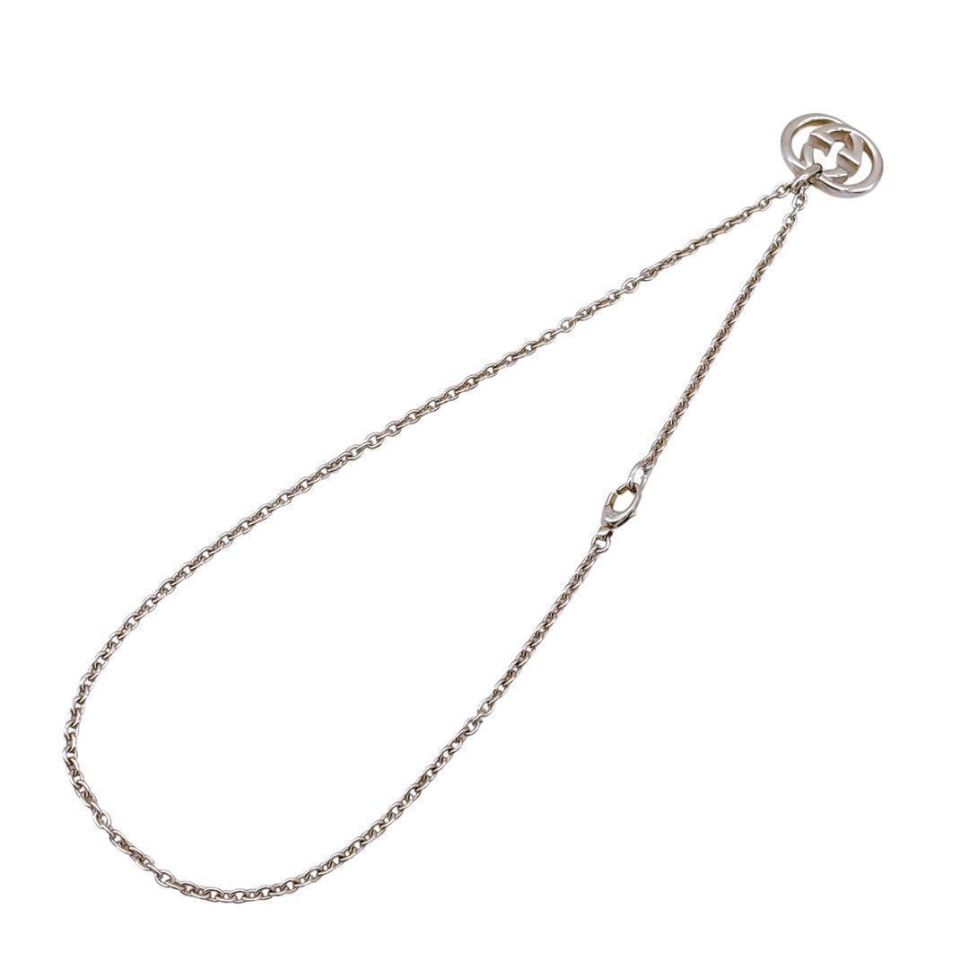 【美品】正規品　グッチ　インターロッキング　シルバーチェーンネックレスAg925