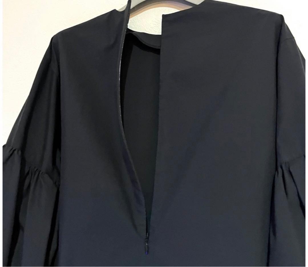 CELERI 2025SS パフスリーブシャツ　黒　ドゥーズィエムクラス