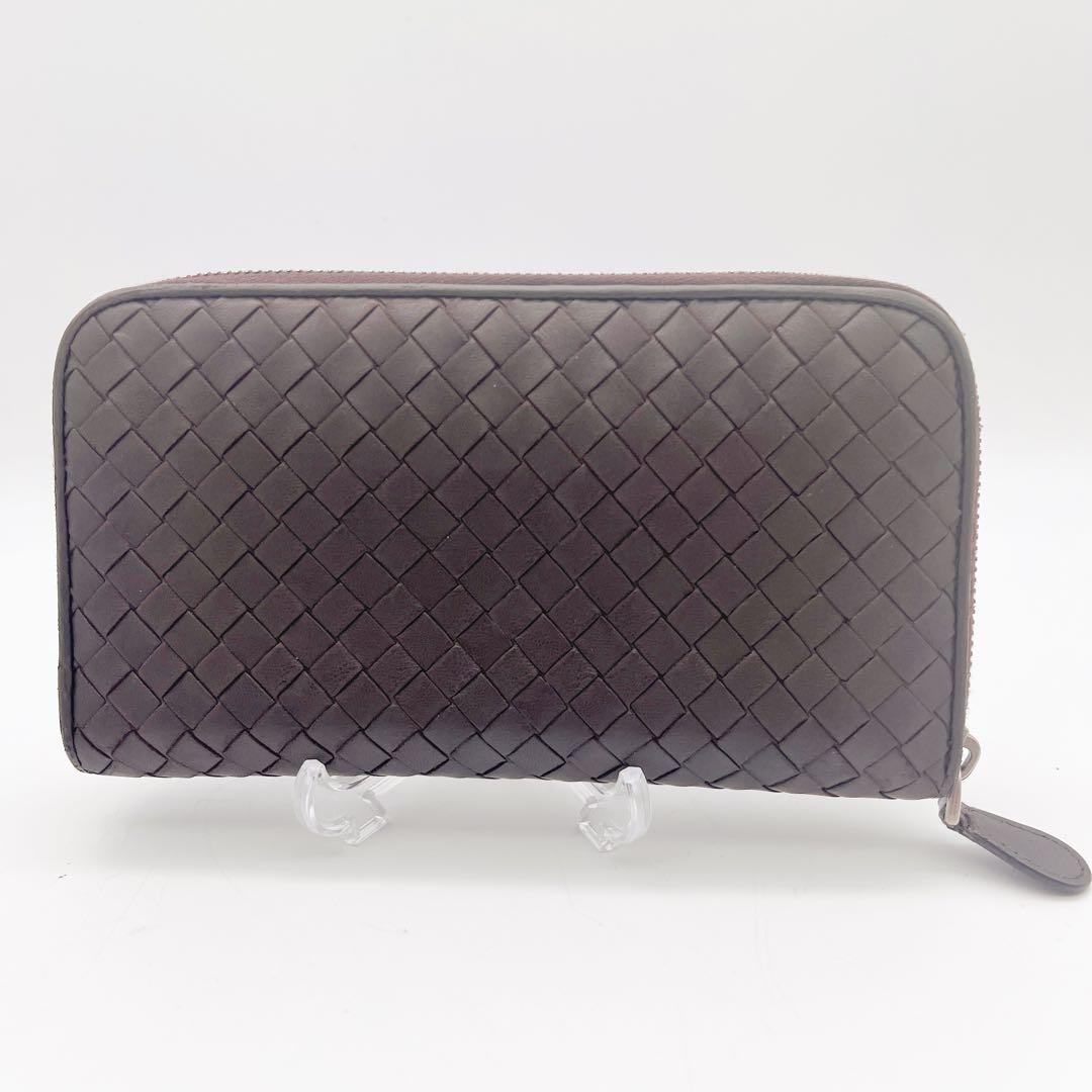 BOTTEGAVENETTA ボッテガヴェネタイントレチャート 長財布 ブラウン