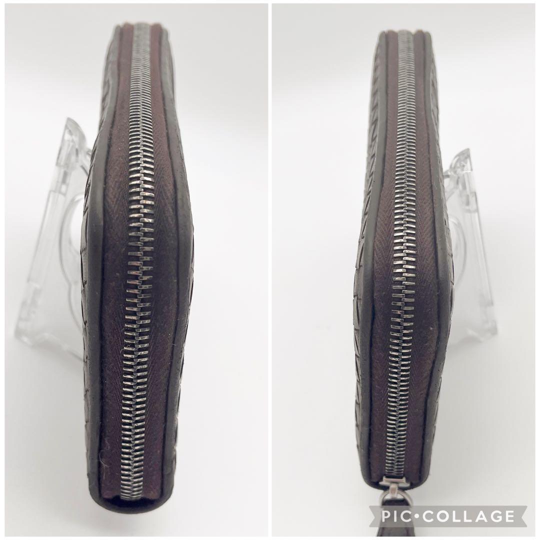 BOTTEGAVENETTA ボッテガヴェネタイントレチャート 長財布 ブラウン