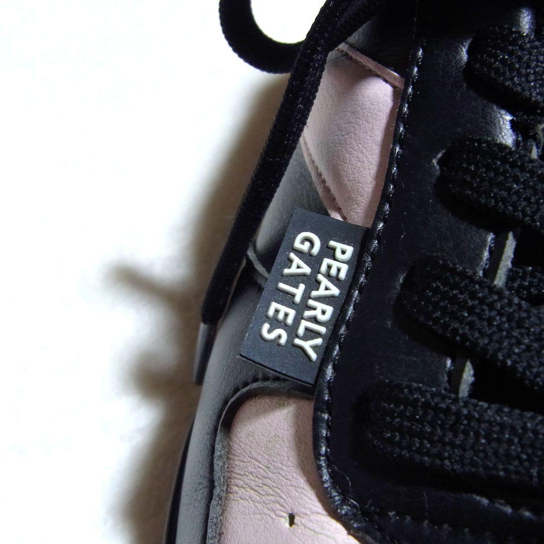 パーリーゲイツ ゴルフシューズ 24.5cm ピンク x ブラック レディース