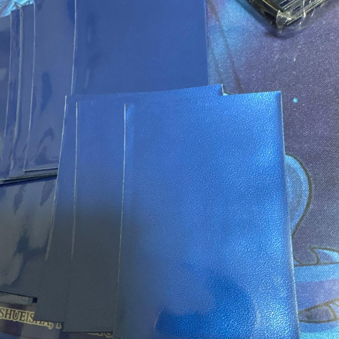 遊戯王　初期ロゴ　スリーブ　ブルーメタリック　マリク　海馬　デラックス