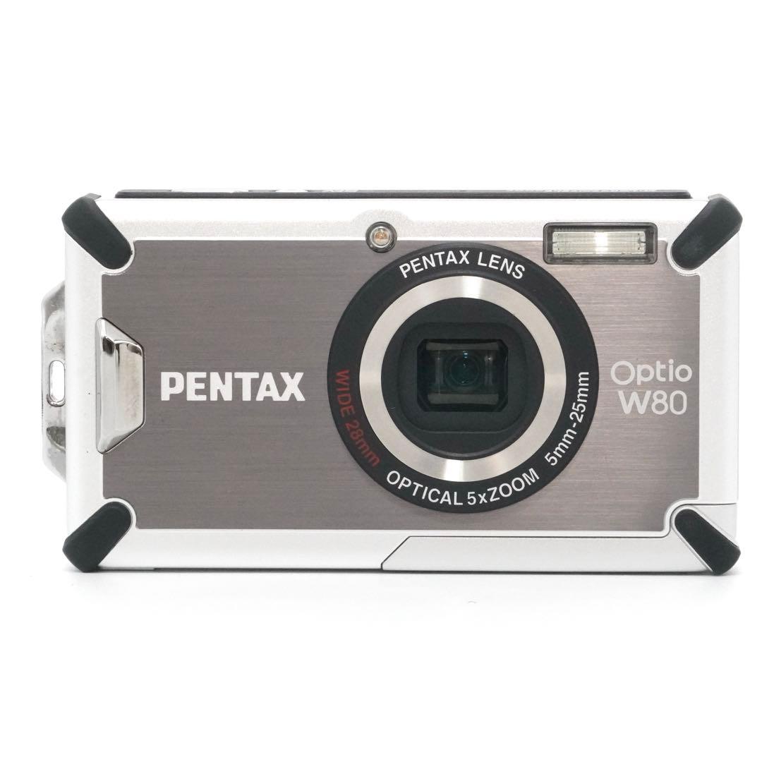 PENTAX optio W80 グレー 防水カメラ