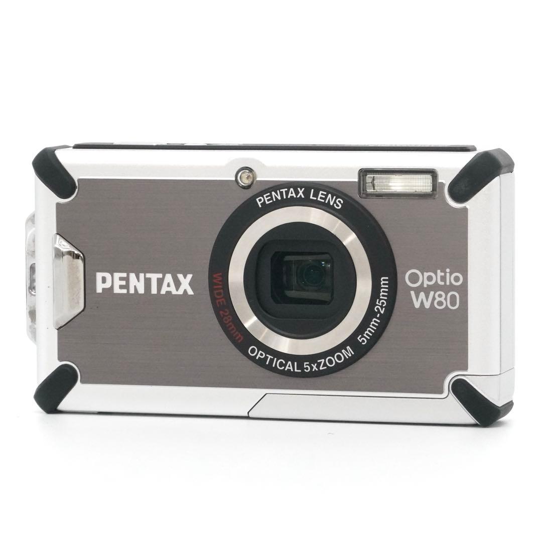 PENTAX optio W80 グレー 防水カメラ