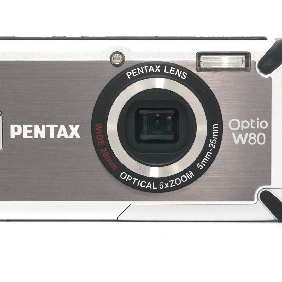 PENTAX optio W80 グレー 防水カメラ