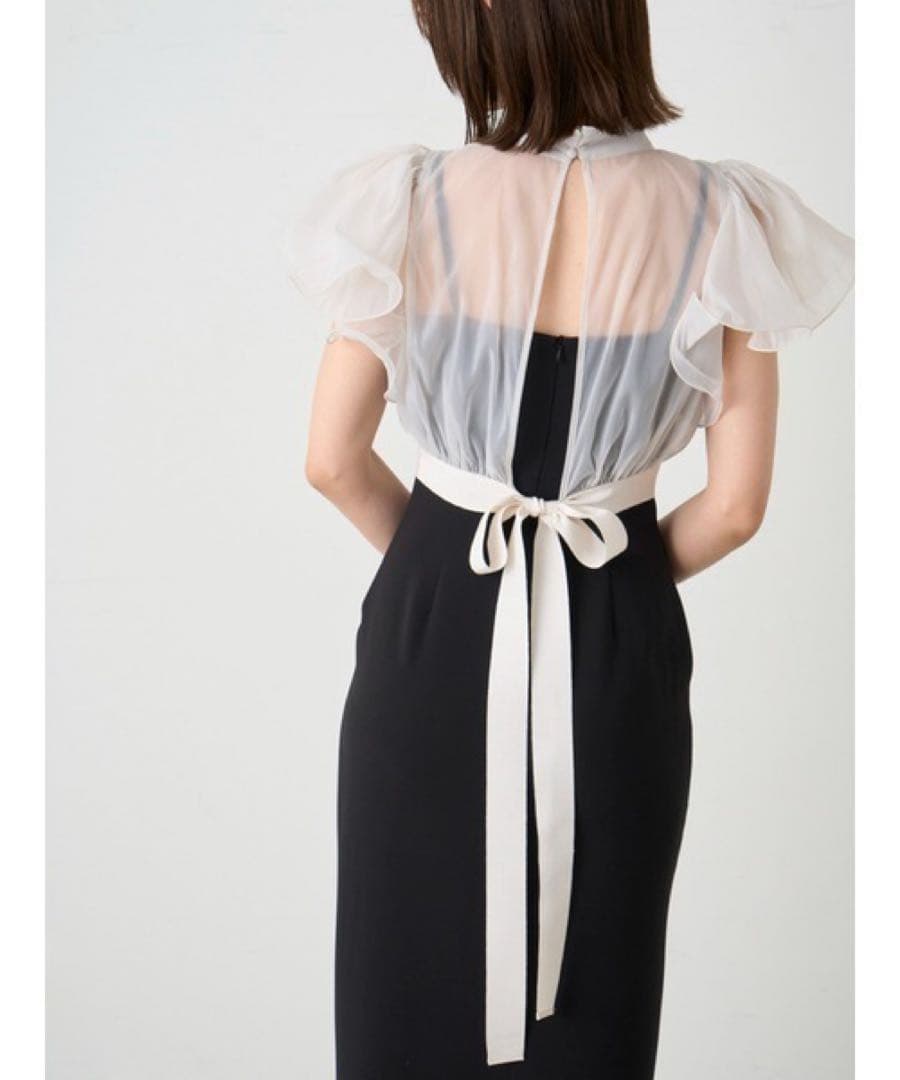 スナイデル ボレロセットドレス 黒 シースルーオケージョンパーティー結婚式