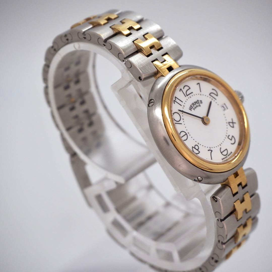 専用421 稼働HERMES 時計　プロフィール　レディース　ゴールド　ホワイト