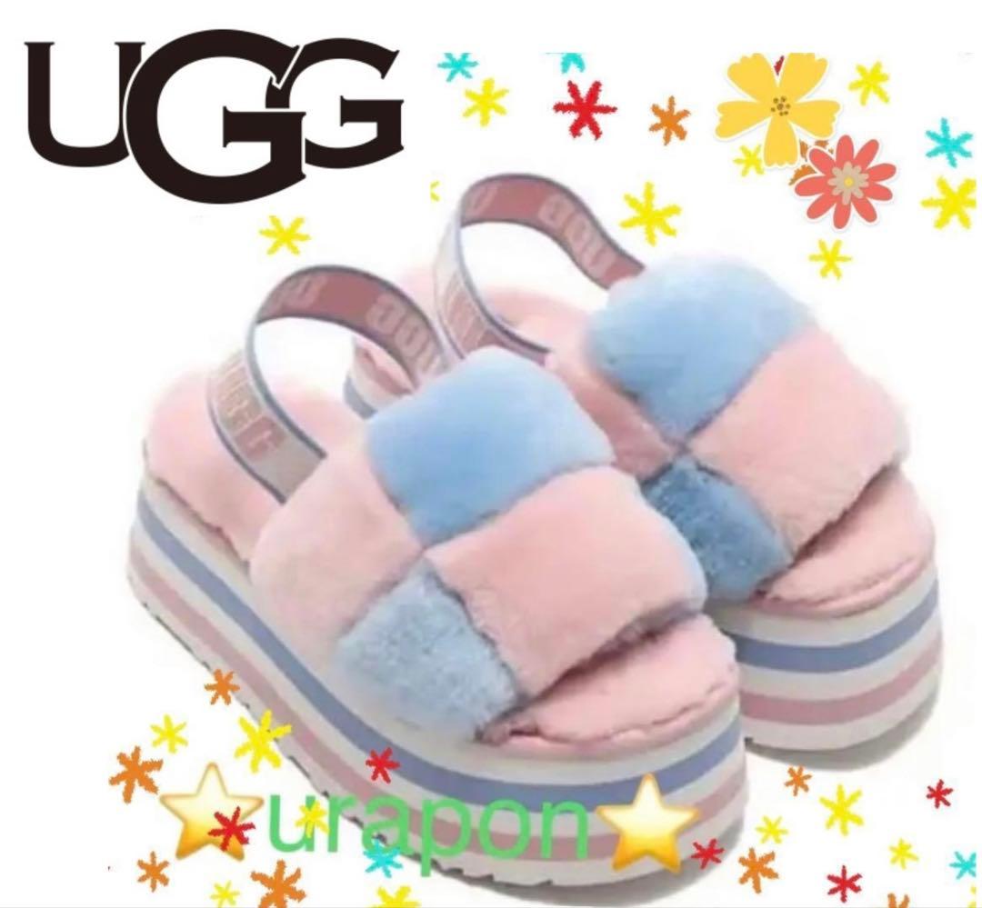 超激レア・超入手困難✨②美品✨24.5～25素足✨UGG✨ディスコ チェッカー
