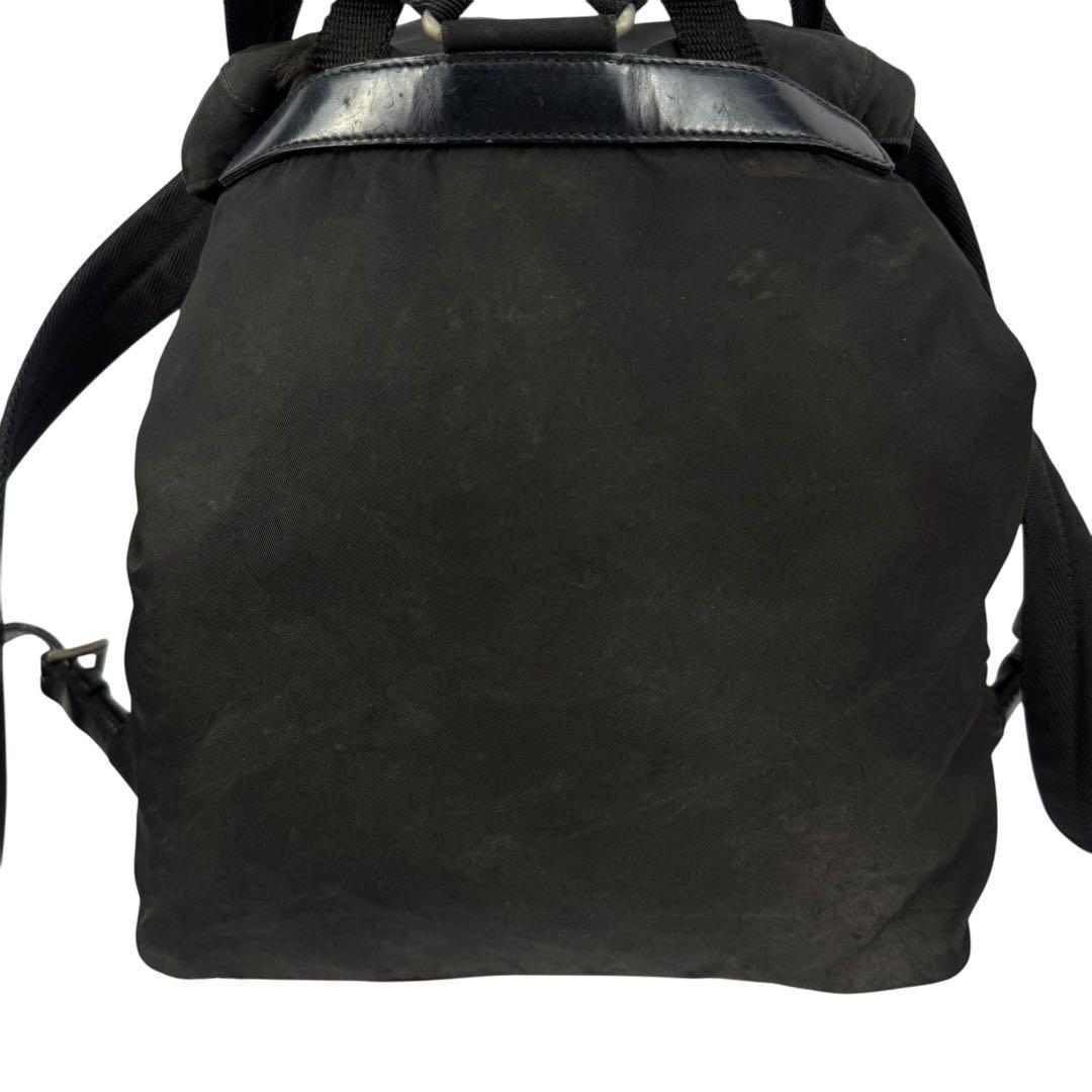 PRADA リュック ナイロン 三角ロゴ 黒 白タグ B4650 Gカード付き