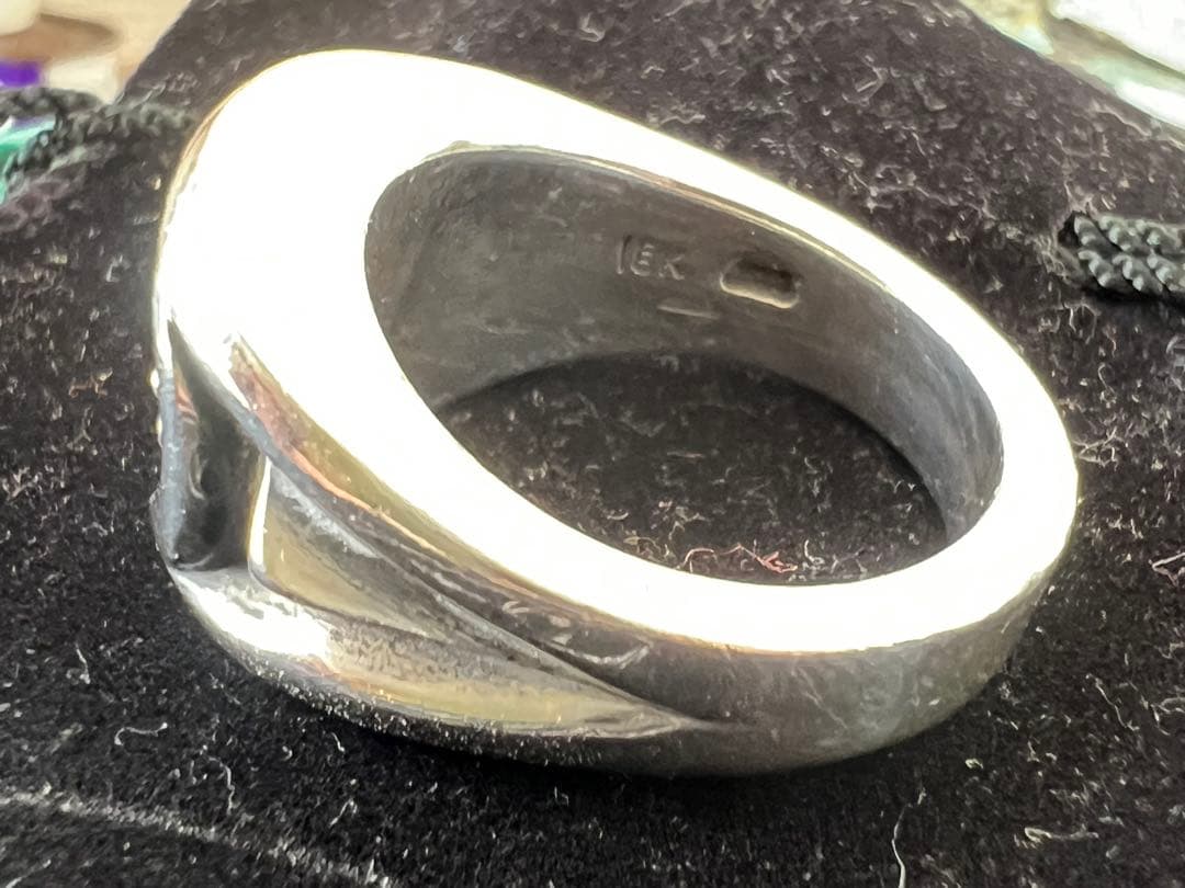 90s A&G silver925×18k クロスポイントリング