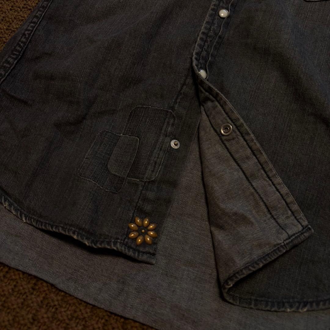 【希少】REMI RELIEF レミレリーフ ウエスタンシャツ　デニムシャツ