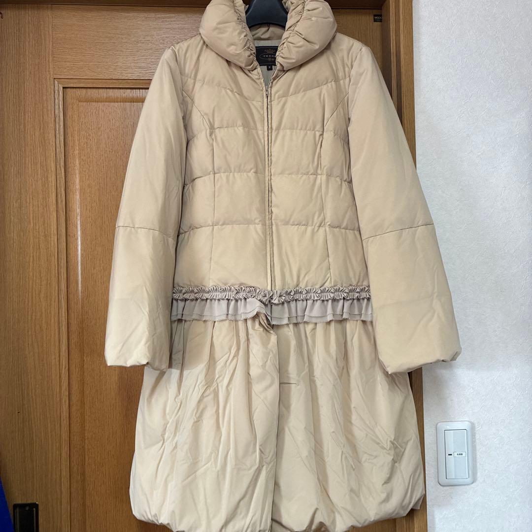 TOCCA フリル付き ダウンジャケット サイズ2 ベージュ
