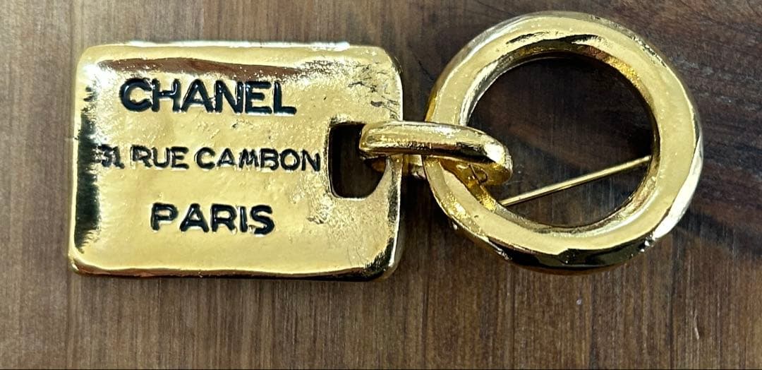 CHANEL 1133刻 カンボン プレート スイング ブローチ　　鑑定済み