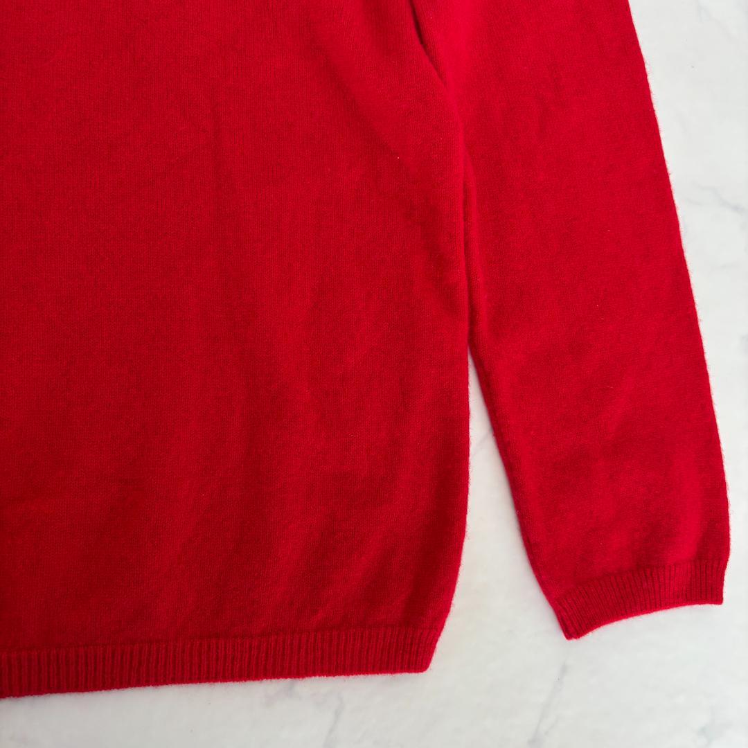 YVES SAINT LAURENT カーディガン 赤 L（D106）