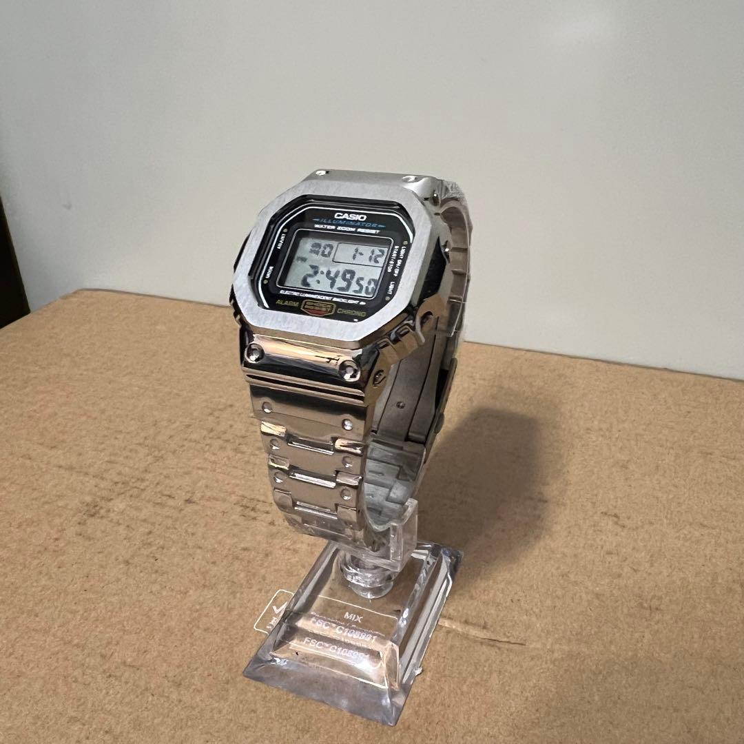 G-SHOCK DW-5600 メタル カスタム シルバー