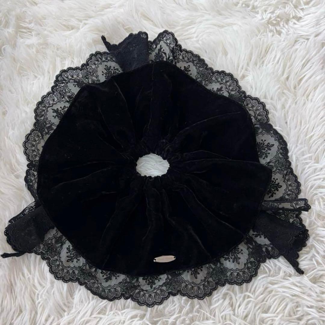 tanakadaisuke タナカダイスケ ベロアレース　シュシュ　ヘアゴム