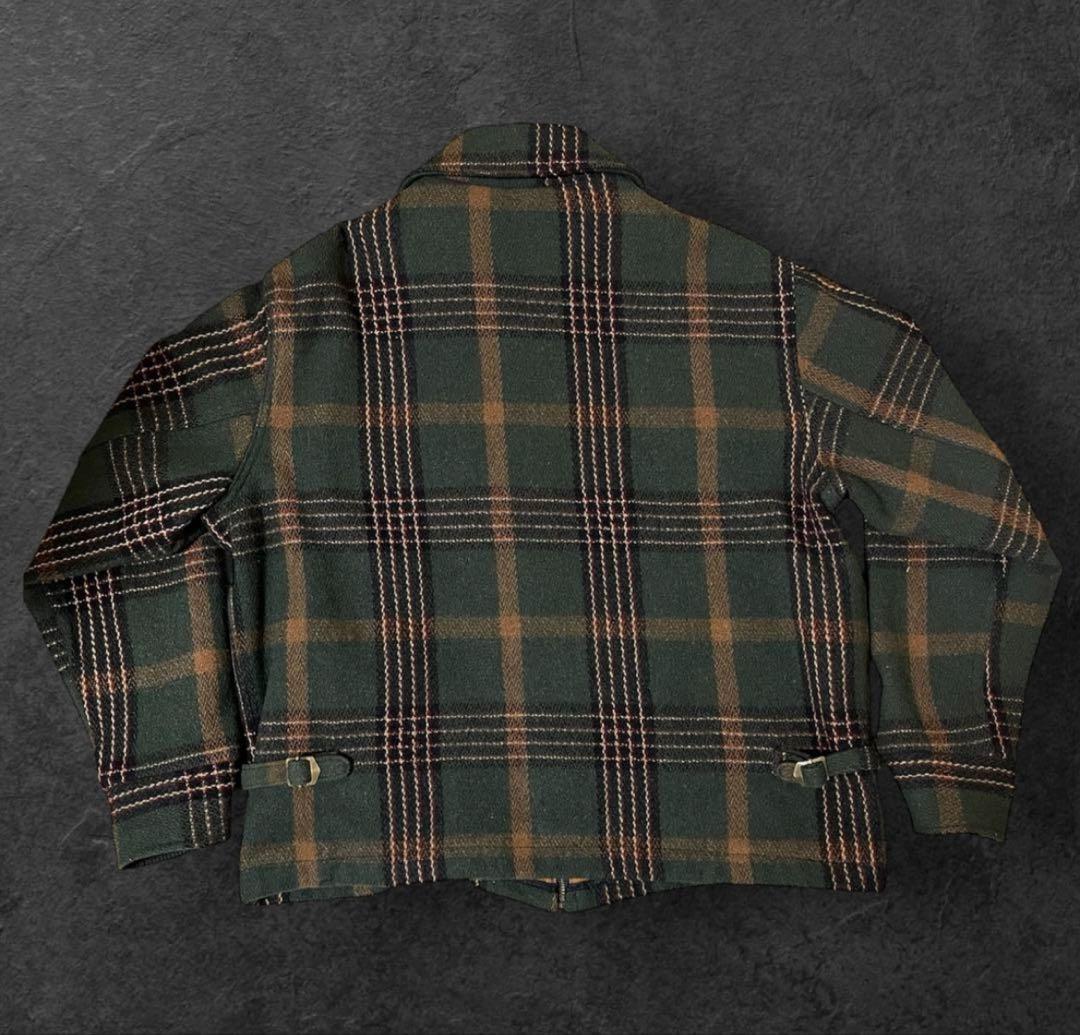 90s usa Woolrich 白タグ ウールジャケット シンチバック ykk