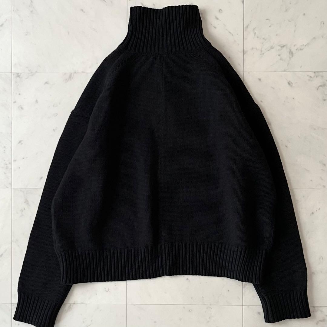 美品＊マディソンブルー ウールハイネックニット サイズ00 ブラック黒 長袖