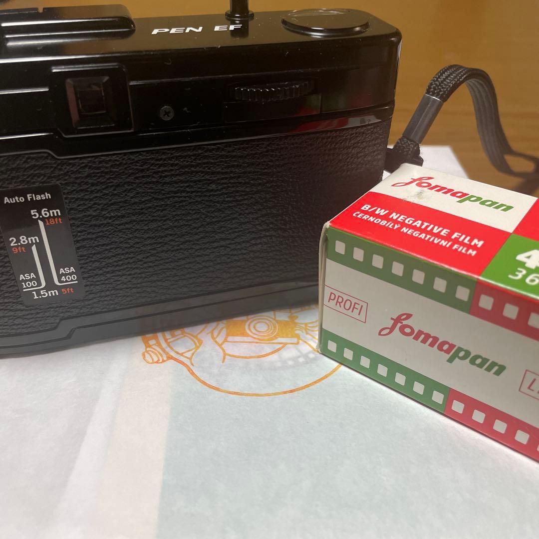 OLYMPUS PEN EF ハーフサイズカメラ+35mmモノクロフィルム