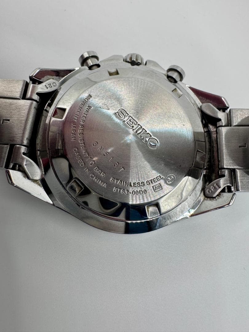 【美品】セイコー セレクション SBTR027 クロノグラフ ブルーグレー