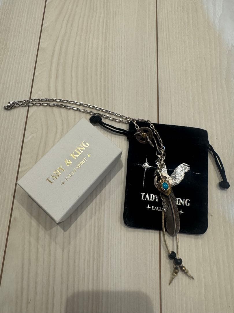 TADY&KING SVフェザーハートK18金縄ターコイズ 特大