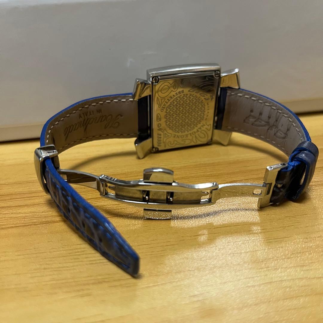 GaGa Milano アナログ時計 シルバー/ブルー