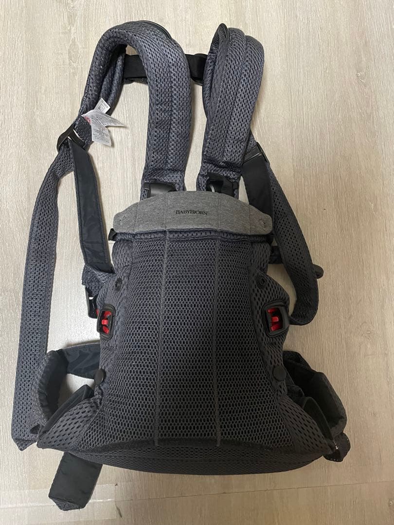 美品BabyBjörn 抱っこ紐 ベビーキャリアHarmony ブラックメッシュ
