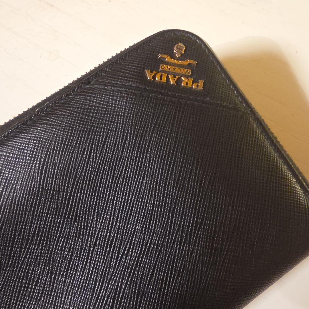 【新宿伊勢丹購入】PRADA ブラック サフィアーノ 長財布