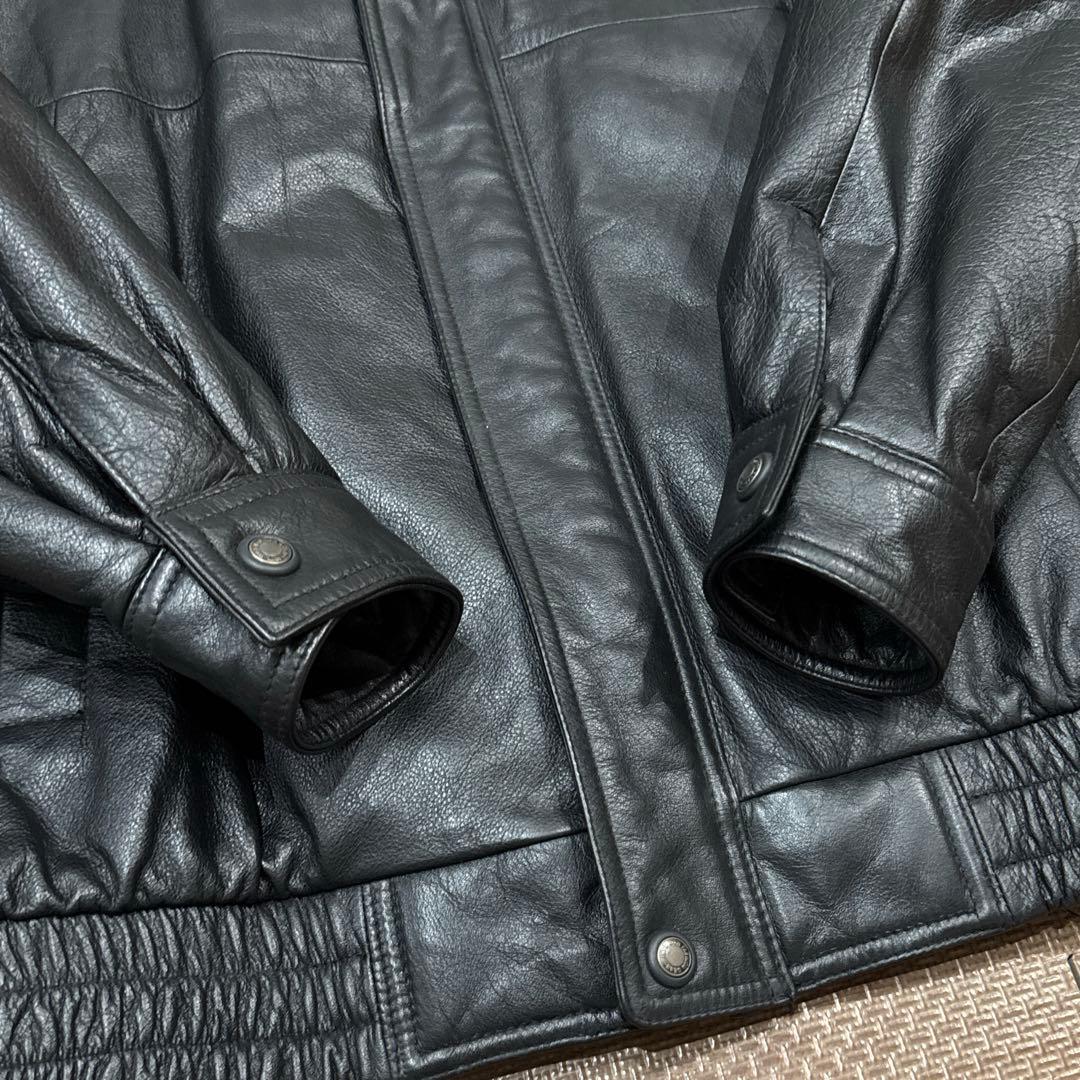 【美品】vintage 牛革レザージャケット ブラック A2フライトジャケットL