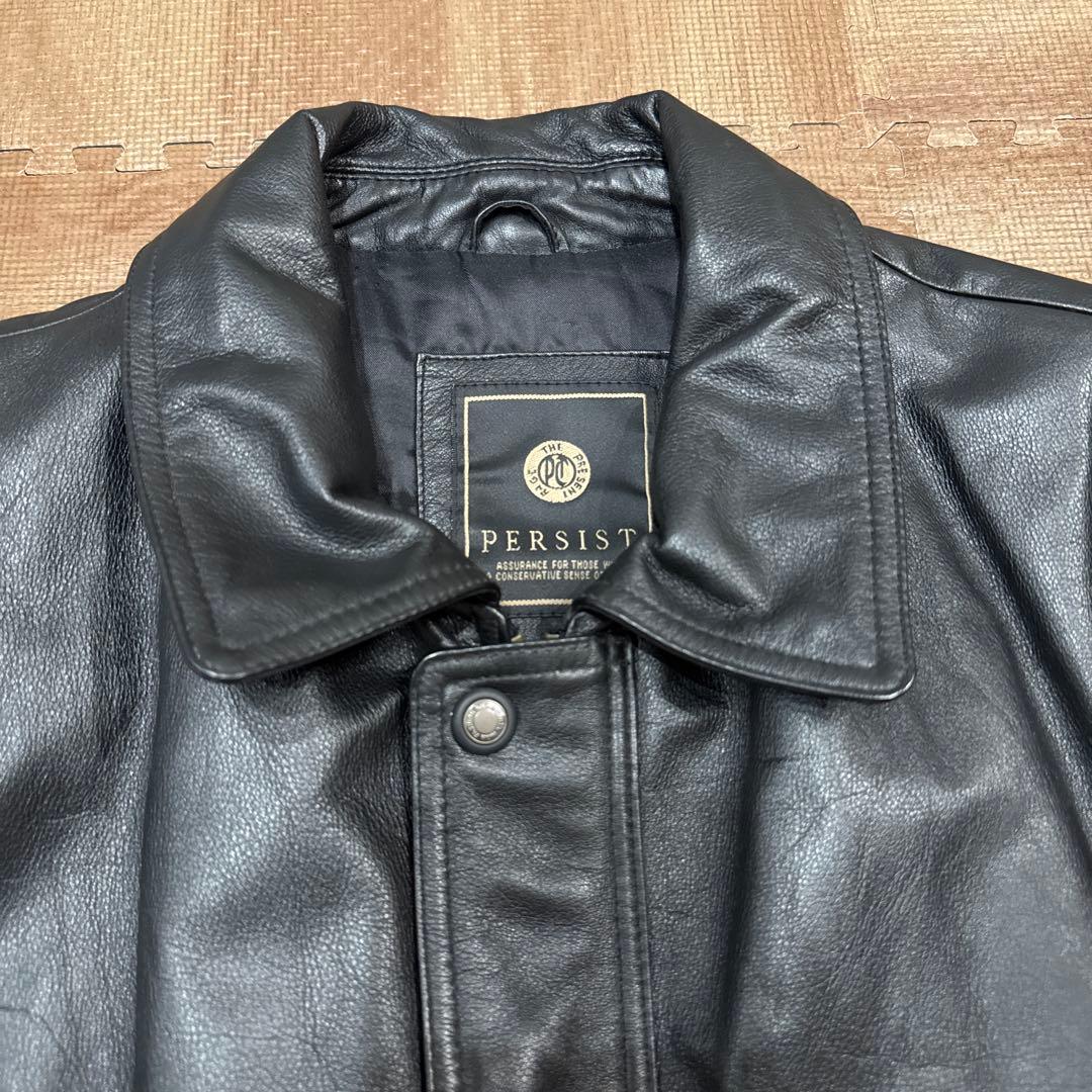 【美品】vintage 牛革レザージャケット ブラック A2フライトジャケットL