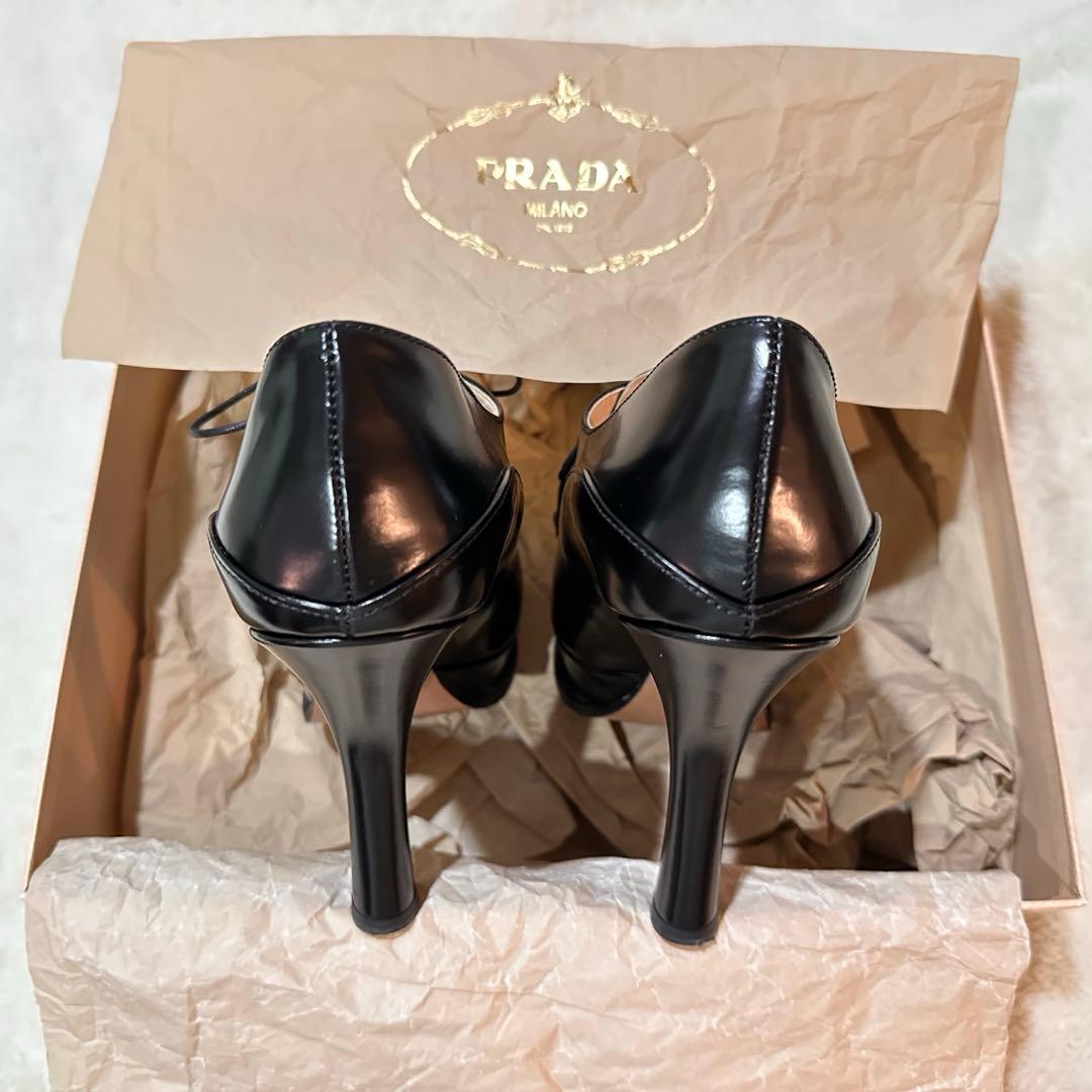 PRADA レースアップショートブーツ 38 1/2