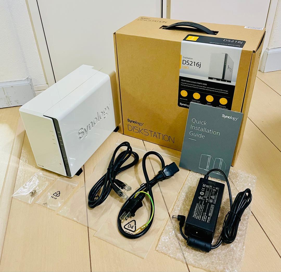 Synology DS216j 3TB HDD WD RED 2台付き