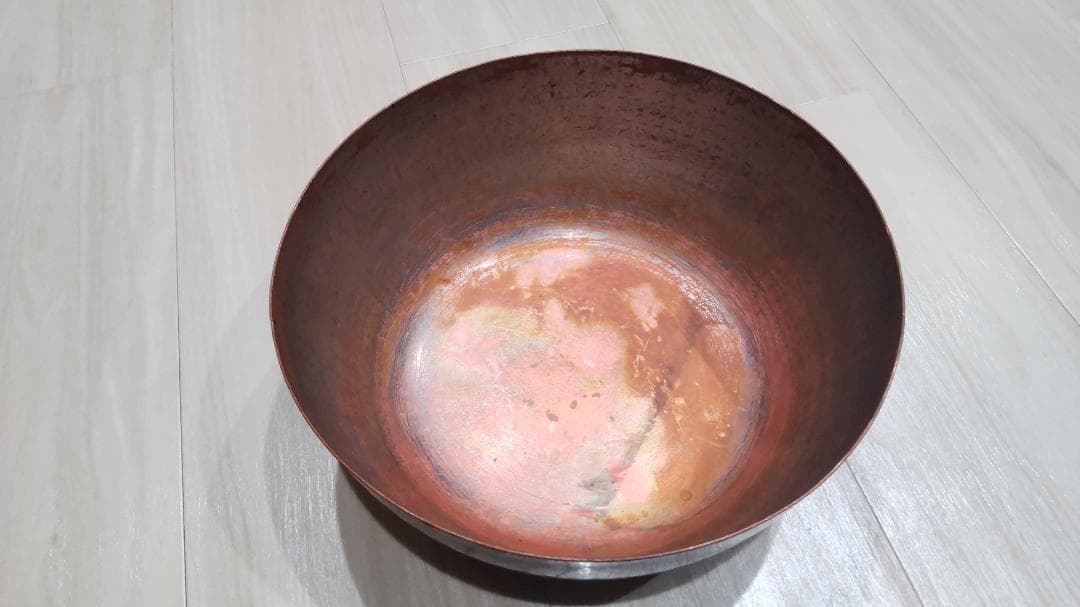 やっとこ鍋 純銅（直径24cm・高さ 10cm・重さ1.2kg）