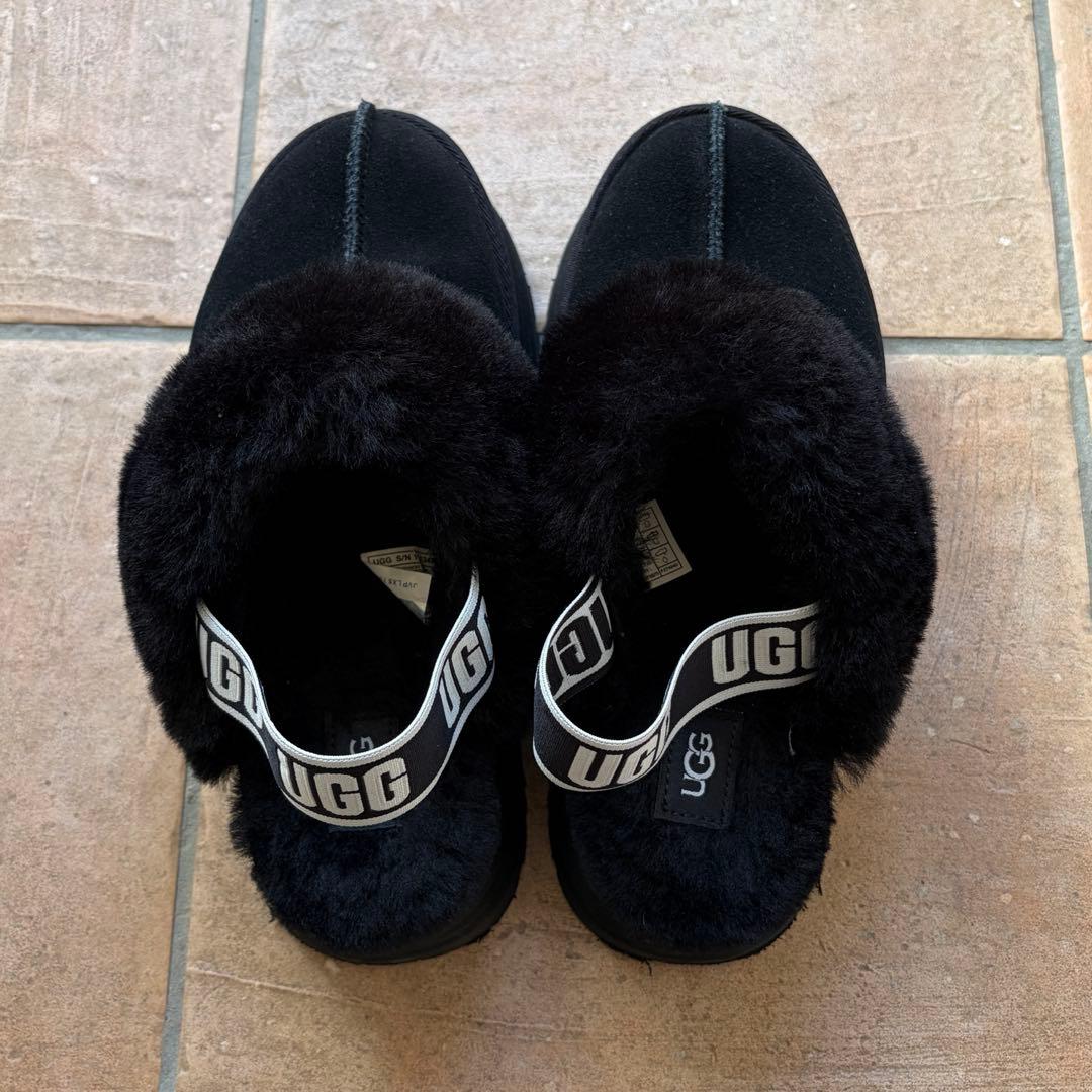UGG ブラック ムートンブーツ ファンケット 25cm