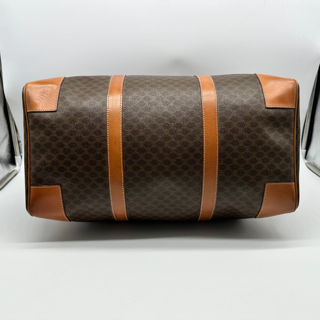 【美品】 CELINE ボストンバッグ マカダム柄 ゴールド金具 南京錠